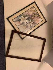 lot 2016 image: Picture and frame with glass