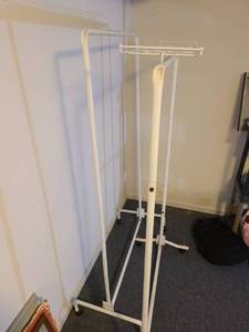 lot 2029 image: 2 Clothes hangers on wheels