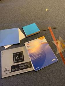 lot 2064 image: Gift boxes, jumbo pads and rulers and protractors