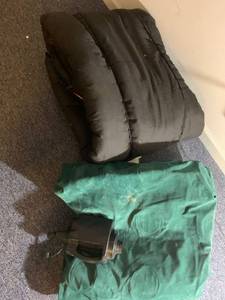 lot 2066 image: Coleman sleeping bag and blowup mattress
