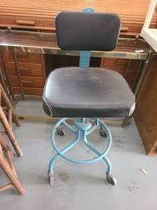 lot 3054 image: Shop stool. Approximately 39 inches tall