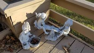lot 4005 image: Garden decor (boy not attached to teeter totter)