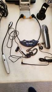 lot 1512 image: TV Ears, reading lights, atomic clock and ear pieces