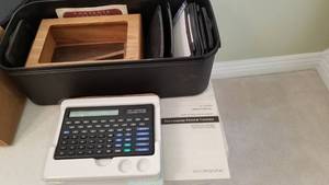 lot 1520 image: Micronta 5 language translator, cassette case and box