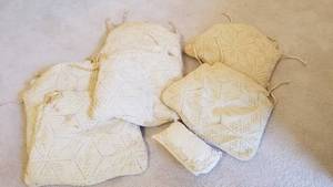lot 1538 image: Chair pads (one needs restitched, one has stain)