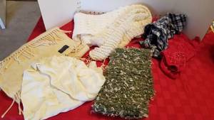 lot 1561 image: Assorted scarves (one is Burberry) and bandanas