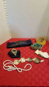 lot 1572 image: Christian Dior beaded belt and other belts
