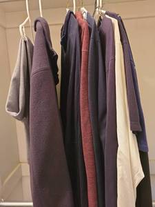 lot 1721 image: Mens light jackets, long sleeve shirts. Sizes XL -2XL
