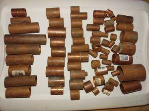 lot 4189 image: Assorted clean copper pipe fittings