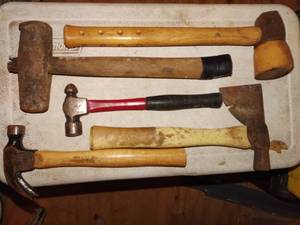 lot 4217 image: Hammers and a hatchet