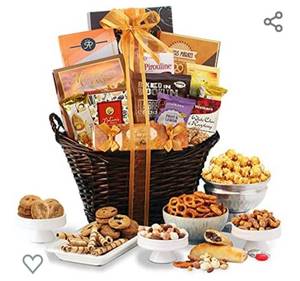 lot 42011 image: Broadway Basketeers Thinking of You Gift Basket, Fresh Cookies, Gourmet Candy, Housewarming, Birthday or Thank You Gifts