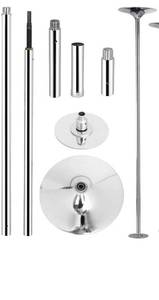 lot 42237 image: X-Dance 50mm Dance Pole Portable Fitness Exercise Exotic Strip and Spin  Bag