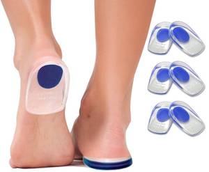 lot 1004 image: GEL HEEL CUPS PLANTAR FASCIITIS INSERTS 4X PAIRS