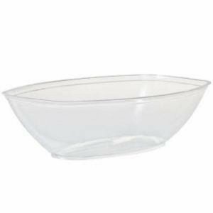 lot 1024 image: 80 oz Plastic Oval Luau Bowl For Parties & Weddings - Different Colors (Clear - 8