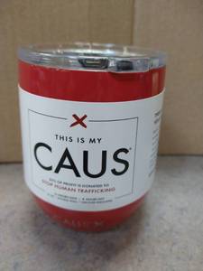 lot 1035 image: my cause red tumbler wine tumbler ss
