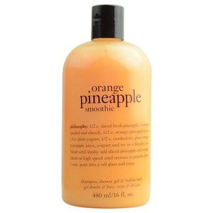 lot 1043 image: Philosophy 18079973 By Philosophy Orange Pineapple Smoothie Shampoo, Shower Gel & Bubble Bath --480ml16oz