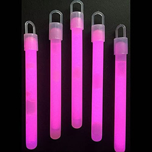 lot 1055 image: Glow Sticks Bulk Wholesale, 100 6�� Pink Glow Stick Light Sticks Bright Color, Kids Love Them Glow 8-12 Hrs, 2-Year Shelf Life, Sturdy Packaging,