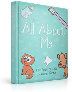 lot 1110 image: Baby Memory Book, Journal, Scrapbook & Photo Album for Boys & Girls by Moonglade Memories for the First Five Years. Perfect to Record those Special Milestones