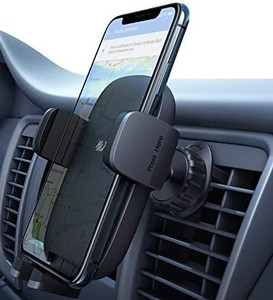 lot 1129 image: Phone Mount for Car Super Stable & Easy Upgraded Air Vent Clip Car Phone Holder Mount Fit for All Cell Phone with Thick Case Handsfree Car Mount for iPhone Cell Phone Automobile Cradles Universal may vary from stock photo