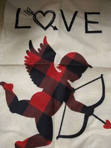 lot 1185 image: Love with cupid garden flag