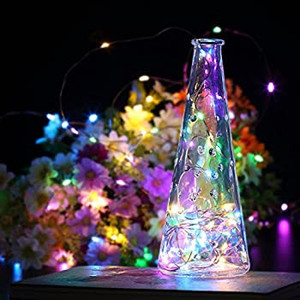lot 1194 image: GDEALER 2 Pack Fairy Lights String Lights Remote Control LED String Lights Copper Wire Firefly Lights Cool White (Multicolor