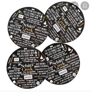 lot 3985 image: 6 Pc Schitts Creek Coasters