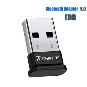 lot 8384 image: TECHKEY Bluetooth Adapter for PC USB Bluetooth Dongle 4.0 EDR Receiver Wireless Transfer for Stereo Headphones Laptop Windows