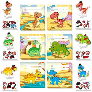 lot 8393 image: 28 Valentine Cards for Kids, Cute Dinosaurs Valentines Day, Cards with Envelope Stickers, Valentine Swap Cards for School, Classroom, Boys, Girls and Boys to Write From - (4 Designs