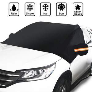 lot 8420 image: GLOUE Car Windshield Snow Cover with Side Mirror Covers, Fits for Most Vehicles, Cars Trucks Vans and SUVs, Mirror Snow Covers Protects Windshield and Wipers from Weatherproof, Rain, Sun, Frost  seems very big
