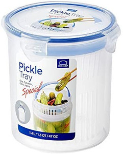 lot 8434 image: Lock&lock Pickle Container 1.4l Plastic Food Storage Hpl933bt 47oz