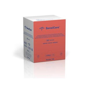 lot 8439 image: SensiCare PF Stretch Vinyl Sterile Exam Gloves,Beige,Medium 484402