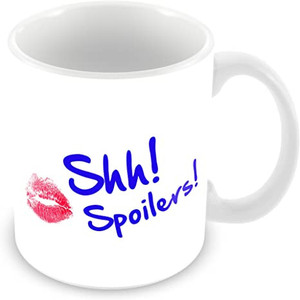 lot 8441 image: Geek details Shhh Spoilers. Coffee Mug, 11 oz, White