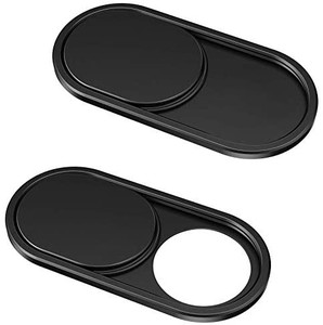 lot 8448 image: Webcam Case (2 Pack), Ultra Thin Metal for MacBook Pro, iMac, Laptop, PC, iPad Pro, iPhone 876 Plus, Protect Your Visual Impression Black