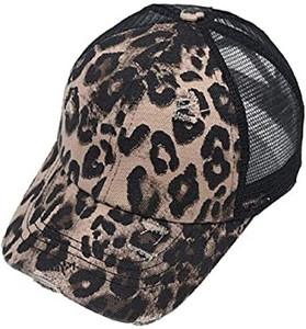 lot 1214 image: Criss Cross Ponytail Hat Washed Distressed Mesh Womens Baseball Cap Dad Hat Ponytail Hat for Women varies from stock photo