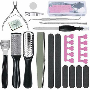 lot 1239 image: 4pmla 20 in 1 Professional Stainless Steel Exfoliation Calluses Foot Care