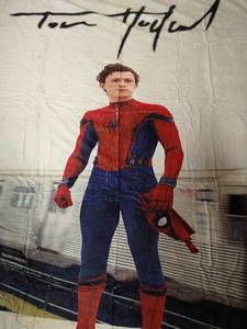 lot 1241 image: Tom Holland spiderman throw blanket couch bed cover 37x47 inches