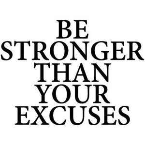 lot 1247 image: Be Stronger Than Your Excuses Wall Decal Inspirational Motivational Decor Quote Positive Wall Art Vinyl Gym Sticker School Classroom Decor varies from stock photo