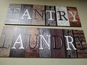 lot 1260 image: laundry and pantry farm house decor signs