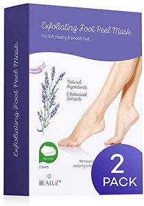 lot 1273 image: Exfoliating Mask for Gentle Feet (2 pairs, 1 to 2 weeks), to remove calluses and dead skin, for men and women