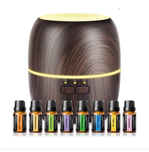 lot 1296 image: URPOWER ESSENTIAL OIL DIFFUSER, 230ML DIFFUSERS FOR ESSENTIAL OILS SUPER QUIET WOOD GRAIN AROMATHERAPY OIL DIFFUSEr