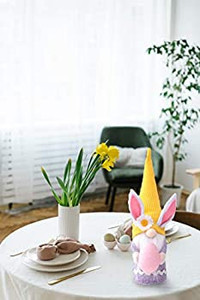 lot 1311 image: Easter Gnome Plush Decorations , Easter Gnome Bunny with Easter Egg,Bunny Gnomes Plush Decor, Easter Gifts, Indoor Spring Decor