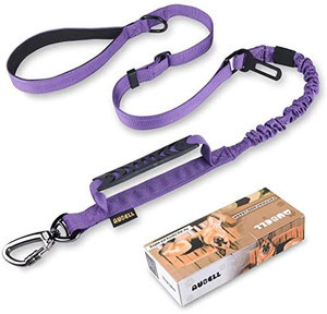 lot 1342 image: Heavy Duty Dog Leash, Reflective Dog Leashes with Car Seat Belt and Soft Padded Handle, 6FT Strong Dog Leash for Training, Walking Lead for Large Medium Dogs