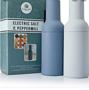lot 1347 image: Emerald trading electric salt and pepper mills set