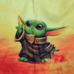 lot 8501 image: Star Wars The Mandalorian Baby Yoda Grogu Super Soft Plush Pillow, Measures 16