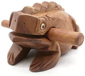 lot 8559 image: Wooden Frog Rasp Musical instruments of Africa Frog Rasp Super Guiro (6 Inch