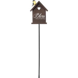 lot 8589 image: Precious Moments Bless This Family Garden Stake MetalResin 171444