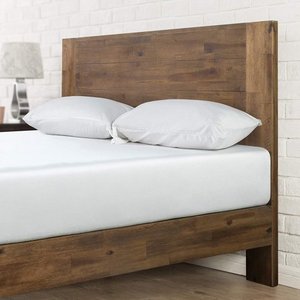 lot 2849 image: Zinus Tonja Platform Bed w Headboard (Queen Size)