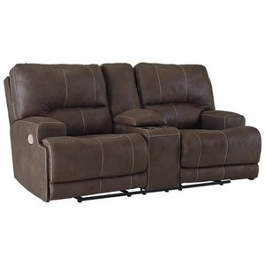 lot 2895 image: Signature Design by Ashley Kitching Power Reclining Loveseat