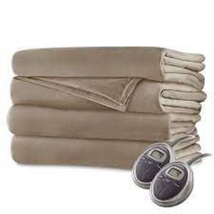 lot 3110 image: Sunbeam Heated Blanket (Queen Size)