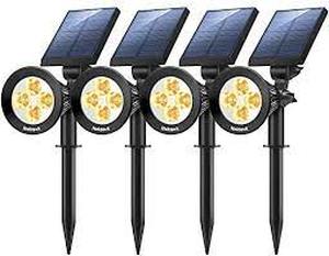 lot 3111 image: Nekteck Solar Lights Outdoor LED Landscape Spotlights (4 PACK)